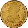 Image 1 : Popayan, Colombia, gold bust 2 escudos, Charles III, 1776 SF, NGC AU details / obv cleaned.