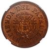 Image 1 : San Jose, Costa Rica, copper 1 centavo token, late 1800s, Juan Hernandez (Hacienda del Patalillo), N