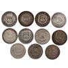 Image 1 : Lot of eleven Mexico City, Mexico, pillar 2 reales, Philip V through Charles III, various dates and 