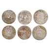 Image 2 : Lot of six Netherlands 6 stuivers ("ship shillings"), various mints and dates (1757-91).