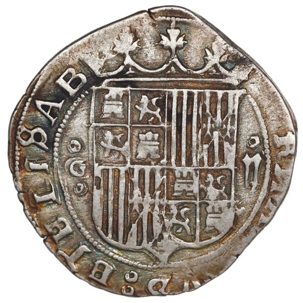Granada, Spain, 2 reales, Ferdinand-Isabel, assayer R to right of arrows, mintmark oGo to left and d