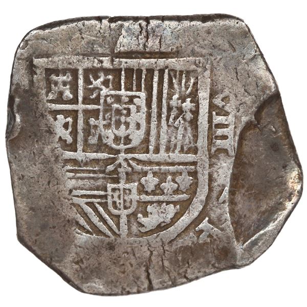 Seville, Spain, cob 8 reales, Philip IV, assayer not visible.