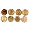 Image 2 : Lot of eight Spanish gold bust 1/2E (seven Madrid and one Seville), Ferdinand VI, Charles III, and F