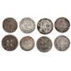 Image 2 : Lot of eight Spanish 1R "half pistareens," Philip V and Ferdinand VI, various mints and dates and as