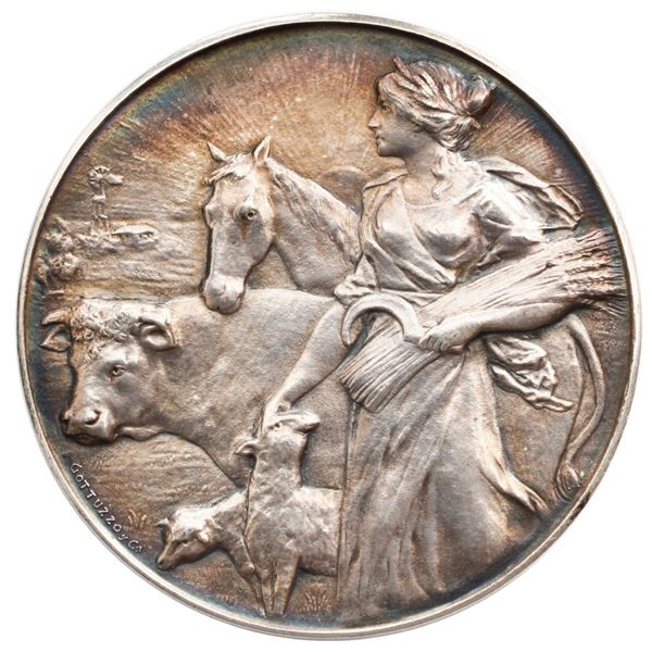 Sante Fe, Argentina (Rafaela), large silver medal, 1921, 15th Livestock, Agriculture and Industry Ex