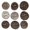 Image 2 : Lot of nine Roman Republic AR denarii, ca. 2nd to 1st centuries BC, various moneyers.