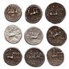 Image 2 : Lot of nine Roman Republic AR denarii, ca. 2nd to 1st centuries BC, various moneyers.