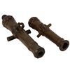 Image 1 : Lot of two small, antique, brass, model cannons, 1700s-1800s.