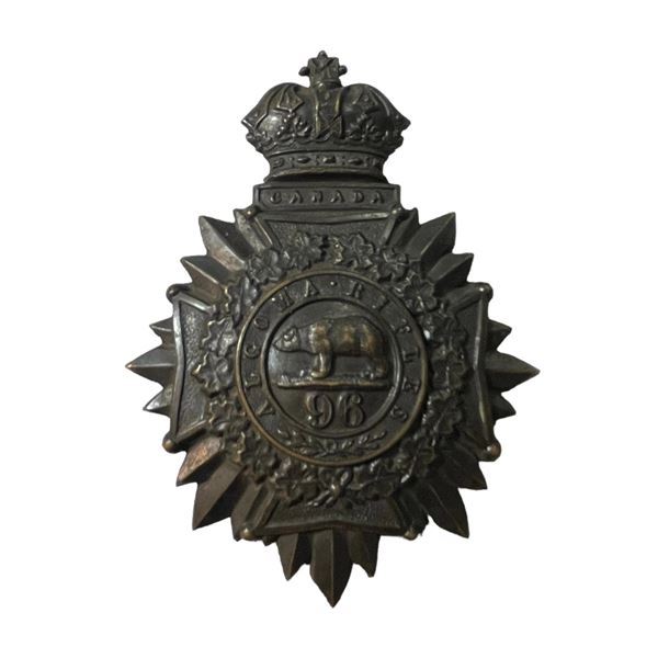 Pre WW1, 96th Algoma Rifles Helmet Plate Badge