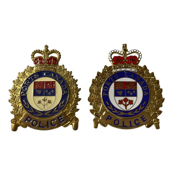 Lot of 2 Ports Canada Police Badges