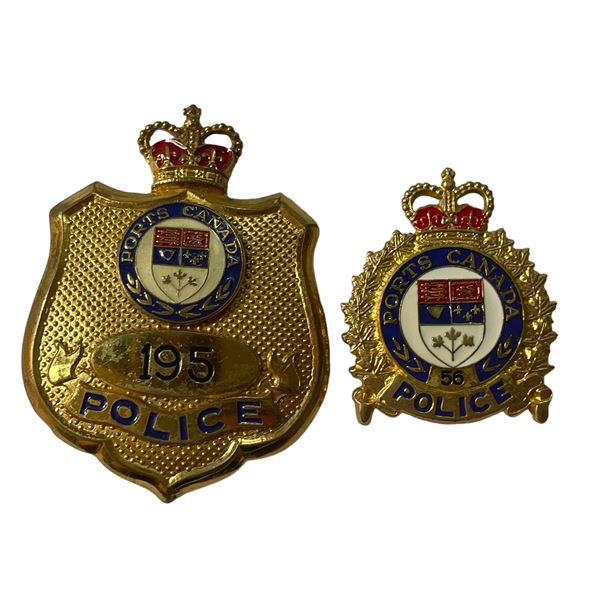 Lot of 2 Ports Canada Police Badges