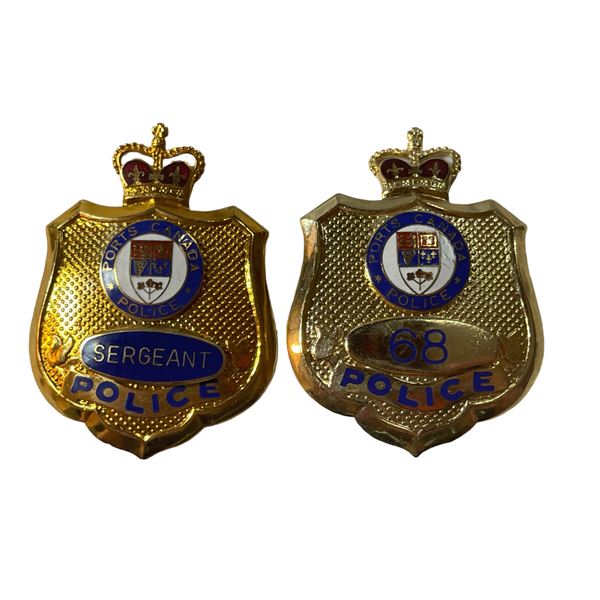 Lot of 2 Ports Canada Police Badges