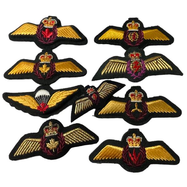 Lot of 9 RCAF Wings