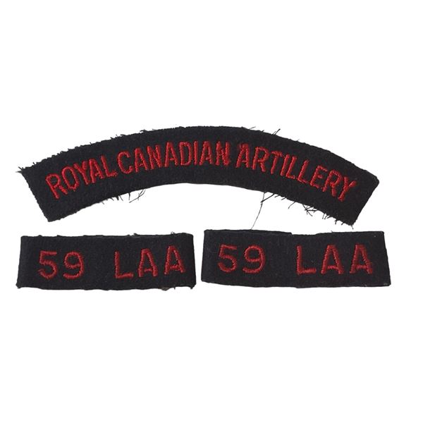 59 LAA Royal Canadian Artillery Flash Lot