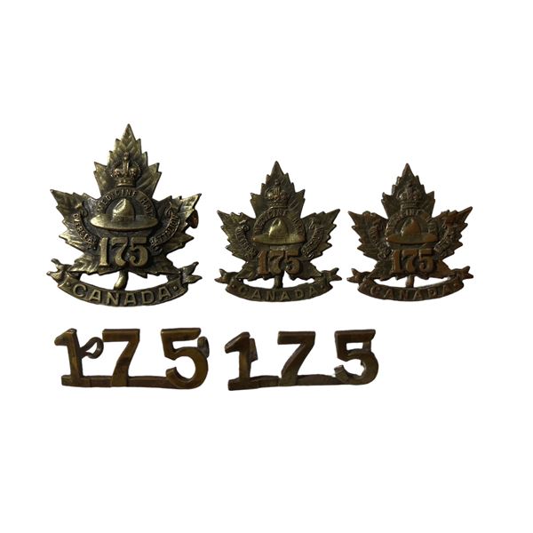 WW1 CEF 175th Battalion Medicine Hat Badge Lot