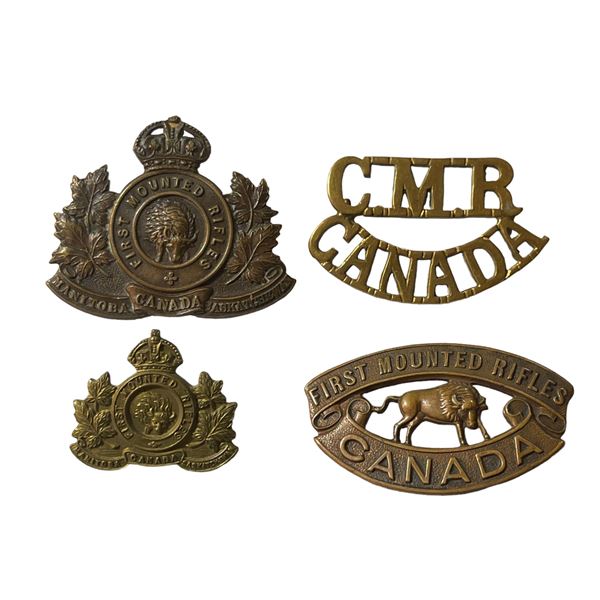 WW1 CEF 1st Canadian Mounted Rifles Badge Group