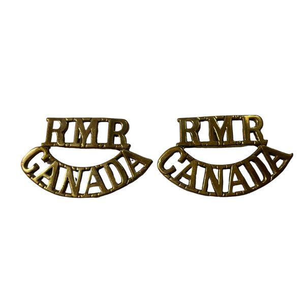 Royal Montreal Regiment Shoulder Title Badge Pair