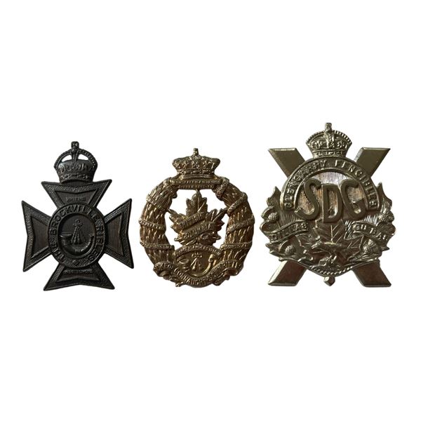 Lot of 3 WW2 Cap Badges