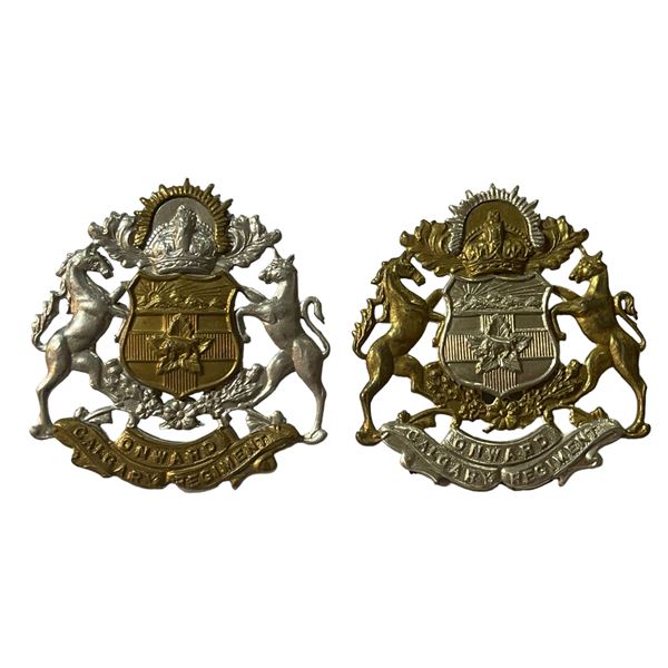 WW2 Calgary Tank Regiment Cap Badge Lot