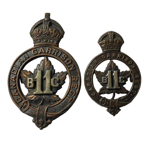 WW1 CEF 11th Canadian Garrison Regiment Badge Lot