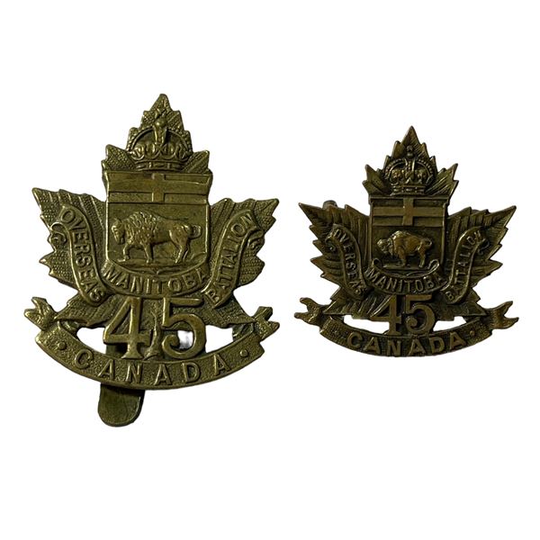 WW1 CEF 45th Battalion Badge Lot