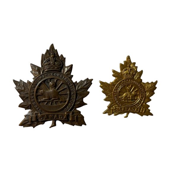 WW1 CEF Railway Construction Corps Badge Lot