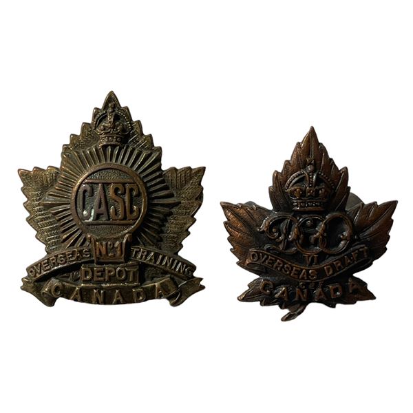 WW1 CEF Collar Badge Lot