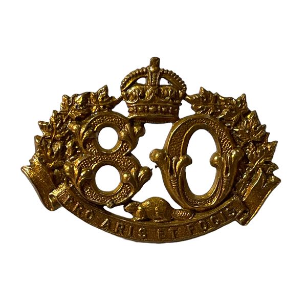Pre WW1, 80th Nicolet Regiment Cap Badge