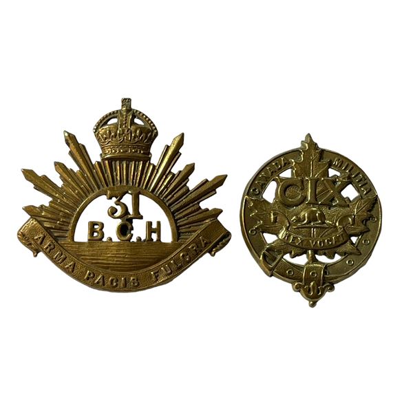 Pre WW1 31st BC Horse & 109th Regiment Cap Badge