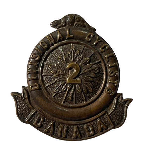 WW1 CEF 2nd Divisional Cyclist Cap Badge