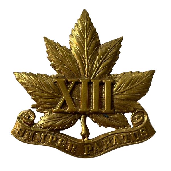 Pre WW1 13th Regiment Cap Badge
