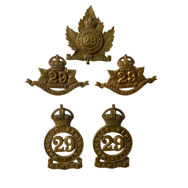 Pre WW1 29th Waterloo Regiment Badge Lot