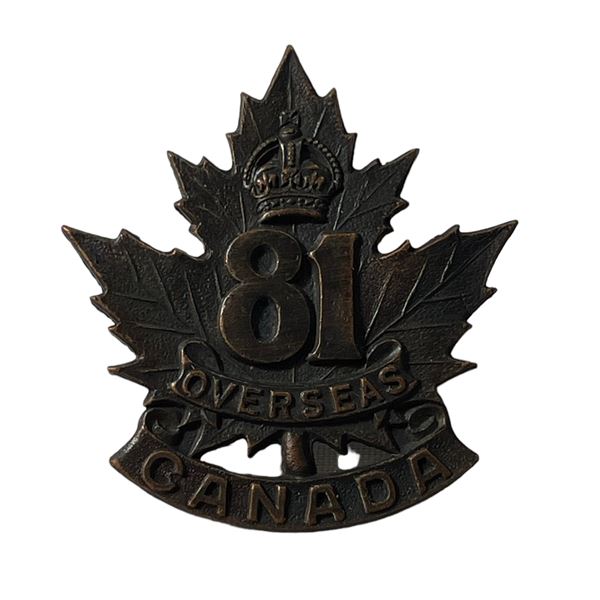 WW1 CEF 81st Battalion Cap Badge