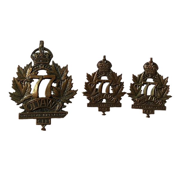 WW1 CEF 77th Battalion Badge Lot