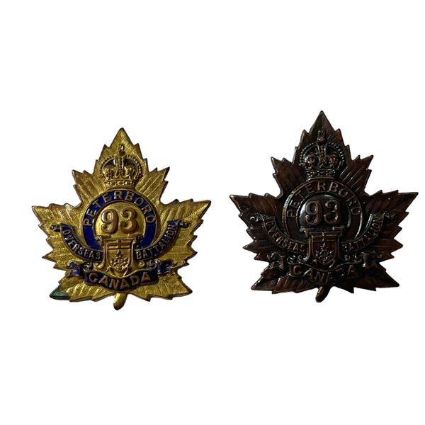 WW1 CEF 93rd Battalion Badge Lot