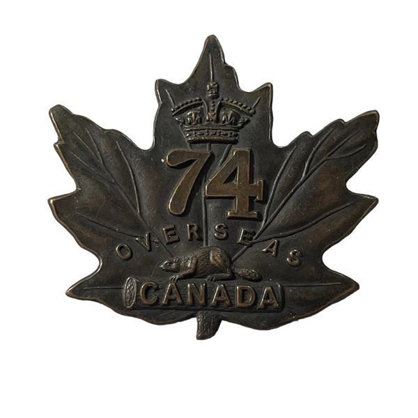 WW1 CEF 74th Battalion Cap Badge