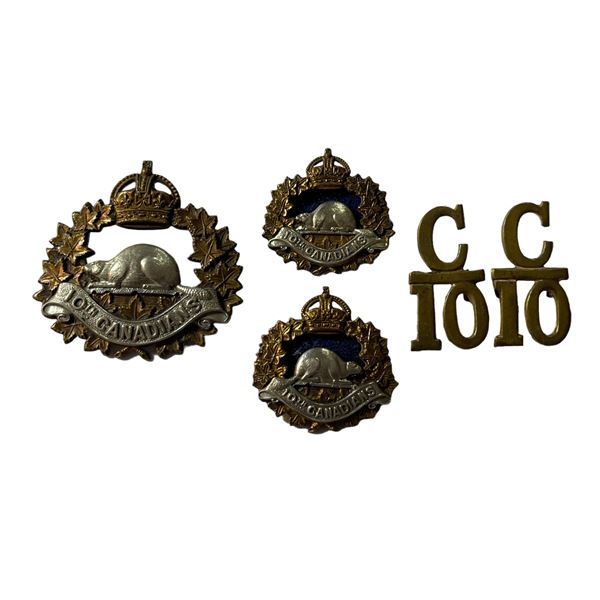 WW1 CEF 10th Battalion OFFICERS Badge Set