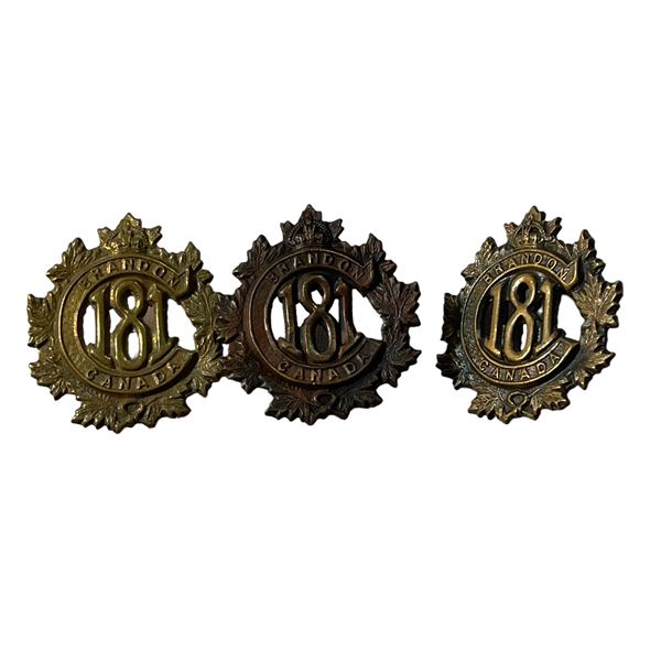 WW1 181st Battalion Collar Badge Lot
