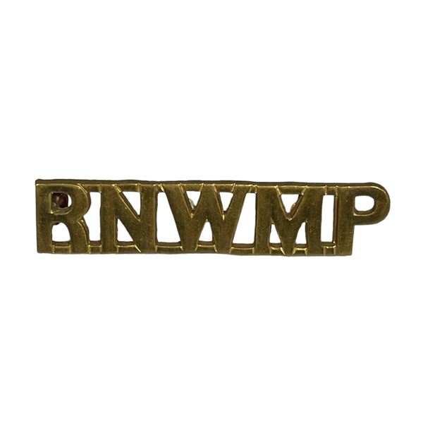 RNWMP Royal North West Mounted Police Shoulder Title Badge