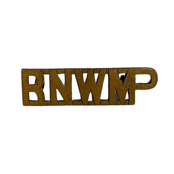RNWMP "Fused MP" Royal North West Mounted Police Shoulder Title