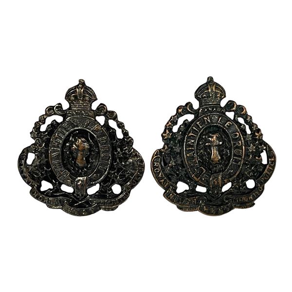 RNWMP Collar Badge Pair