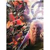 Image 2 : THE AVENGERS END GAME CAST SIGNED 24 X 36 MOVIE POSTER (RA COA)