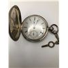 Image 1 : 1850 STERLING SILVER HUNTER CASE CHAIN FUSEE LEVER EXCAPEMENT POCKETWATCH BY JOSEPH JOHNSON WITH KEY