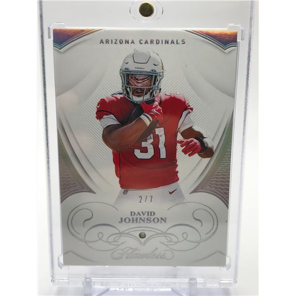 2019 PANINI FLAWLESS DIAMOND  #67 DAVID JOHNSON NUMBERED 2/7