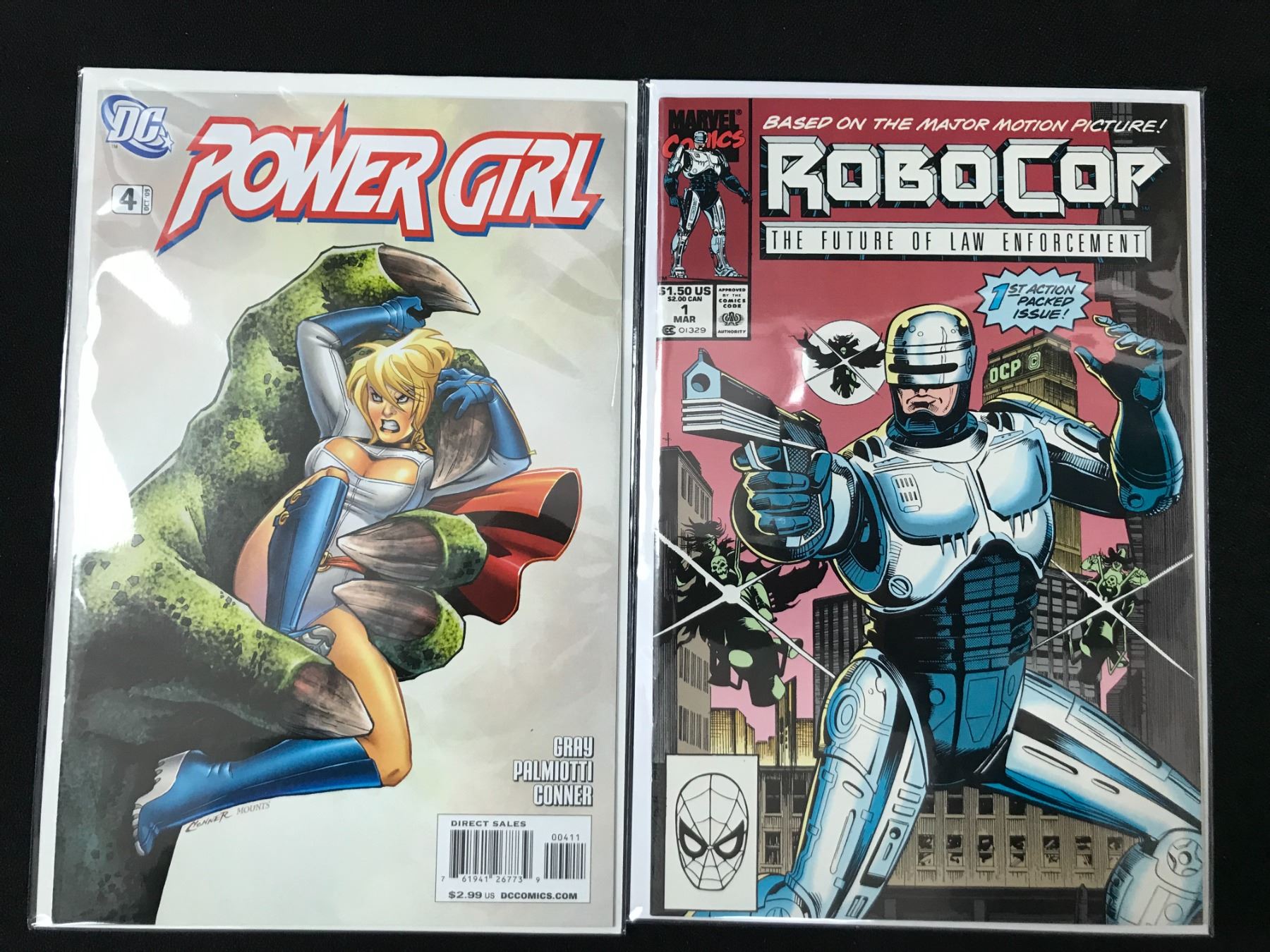 POWER GIRL #4 AND ROBOCOP #1 (DC AND MARVEL COMICS)