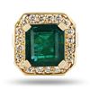 Image 1 : 8.45 ctw Emerald and 1.15 ctw Diamond 18K Yellow Gold Ring