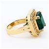 Image 3 : 8.45 ctw Emerald and 1.15 ctw Diamond 18K Yellow Gold Ring