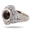 Image 2 : 1.12 ctw CENTER Fancy Orangy Brown Platinum Ring (2.20 ctw Diamonds)