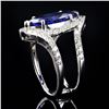 Image 2 : 4.77 ctw Tanzanite and 0.82 ctw Diamond 18K White Gold Ring