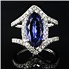 Image 3 : 4.77 ctw Tanzanite and 0.82 ctw Diamond 18K White Gold Ring